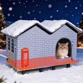 NAMOTEK elevated heated cat house during easy assembly for quick warmth