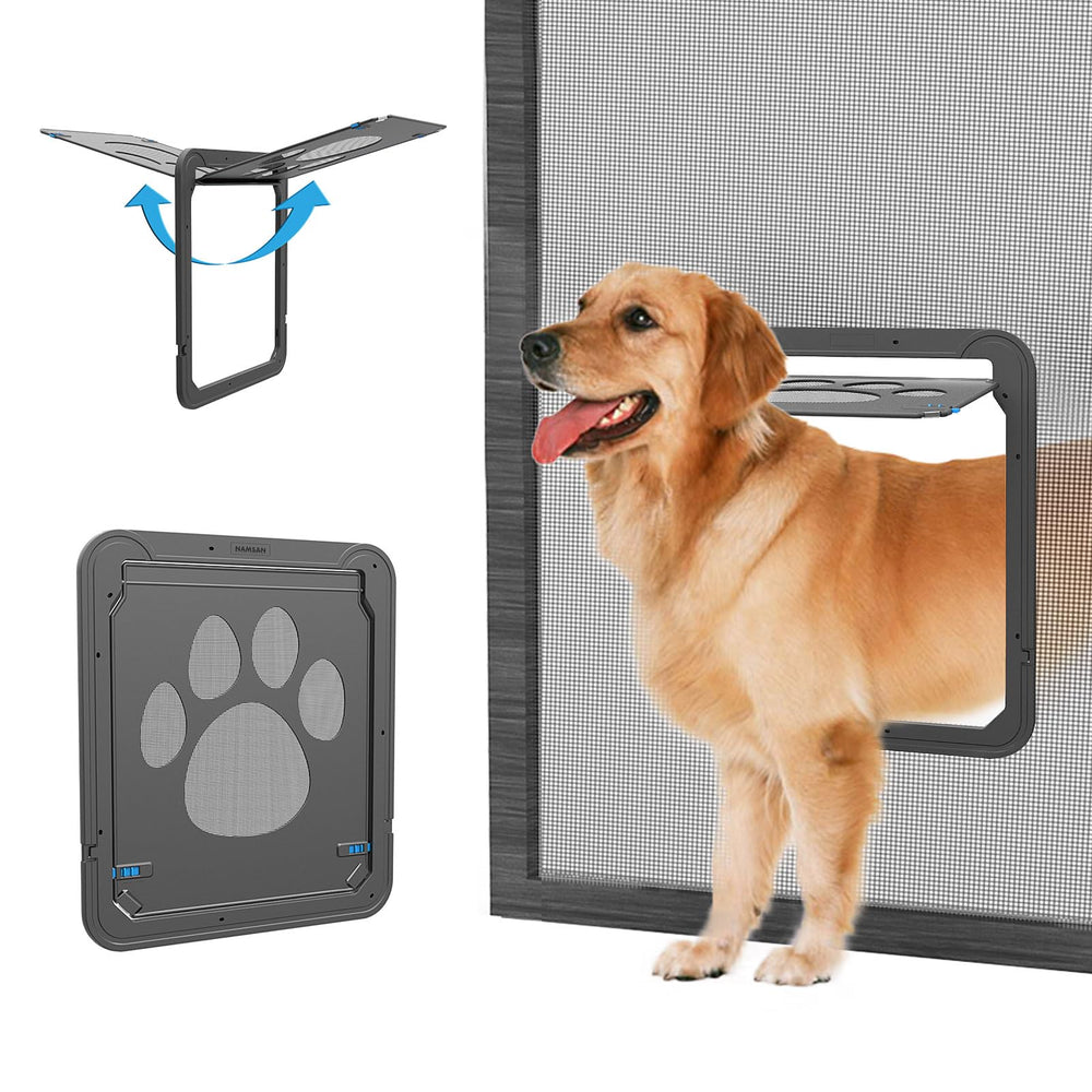 NAMSAN dog screen door with magnetic flap for easy pet passage