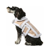 NAMSAN dog sherpa jacket with leash hole for easy leash attachment during walks.
