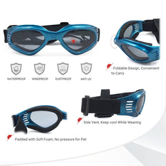 NAMSAN dog sunglasses anti-fog-vent for clear vision in changing weather.