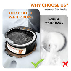 NAMSAN heated water bowl for chickens and birds provides winter hydration