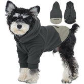 Nanaki dog hoodie grey XS front view emphasizes warm fleece for small dogs