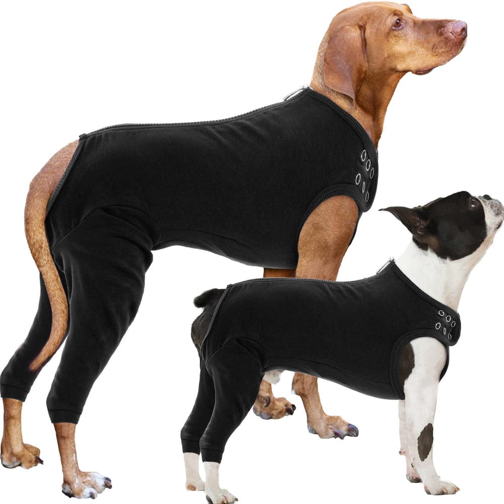 Nanaki dog wound care shirt front view, soothing post-surgery wear for comfortable recovery