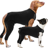 Nanaki dog wound care shirt front view, soothing post-surgery wear for comfortable recovery
