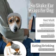 Nanaki head-cover protector for dogs calms during grooming and vet visits.