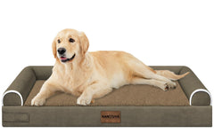 nanuya large dog bed orthopedic-egg-crate-foam provides even weight distribution for joint relief.