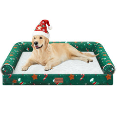 NANUYA large dog bed orthopedic foam close-up shows supportive surface for joint comfort.