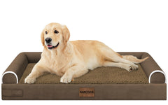 NANUYA large dog bed orthopedic foam supports joints for comfortable sleep.