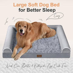 NANUYA orthopedic foam egg crate 3in provides joint-friendly support for large dogs.