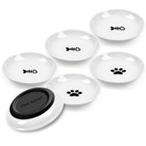 NAODONGLI cat bowls with an anti-slip silicone base prevent spills during feeding