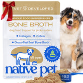 Native Pet bone broth powder bottle pour for tastier meals