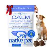 Native Pet Calming Chews dog chicken treat showing real chicken flavor for daily calm