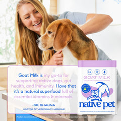 Native Pet Goat Milk USA-sourced ingredients ensure quality and natural protein