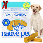 Native Pet Yak Chews pack shows long-lasting dental enrichment for large dogs