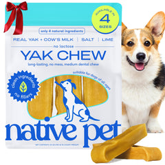 Native Pet Yak Chews 10-pack pack shot for medium dogs and households