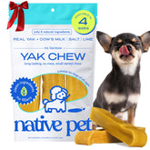 Native Pet Yak Chews for small dogs in packaging, providing long-lasting enrichment.