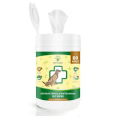 Natouch antifungal wipes packaging – convenient 80-count tub for quick pet cleansing.
