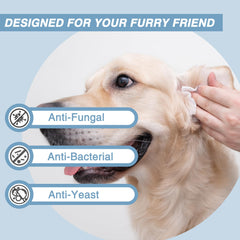 Natouch Antifungal Wipes texture thick and large for easy application on pets.