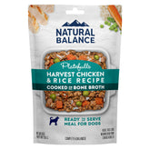 Natural Balance Platefulls Homestyle dog food in a bowl, great as a meal option for picky eaters.