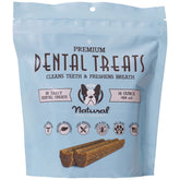 Natural Dog Company dental chews packaging highlights daily oral care and USA-made quality