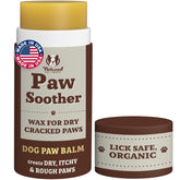 Natural Dog Company paw soother stick outer packaging for mess-free use