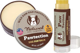Natural Dog Company Pawtection 2oz tin, protective paw wax for hot pavement usage.