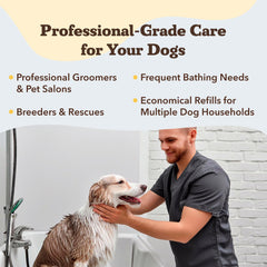 Natural Dog Company formula creates a rich lather while cleansing