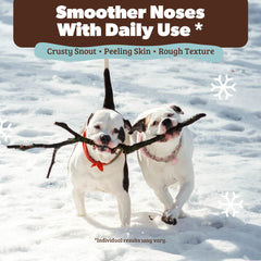 Natural Dog Company Snout Soother Travel Stick twist-up demonstrates mess-free on-the-go application.