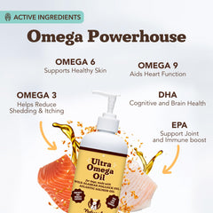 Natural Dog Company Ultra Omega Oil skin coat shine photo illustrating potential healthier fur and reduced itch