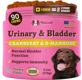 Natural Dog Company urinary bladder soft chews bottle supports daily canine urinary health.