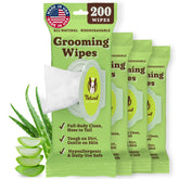 Natural Dog Company XL grooming wipes packaging front highlights fragrance-free, hypoallergenic cleaning for quick refresh
