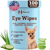 Natural Dog Eye Wipes pack close-up for quick on-the-go eye cleaning