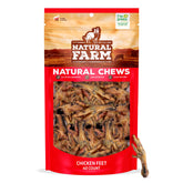 Natural Farm Nail-Free chicken feet treats in pack-front — high-protein reward.