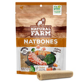 Natural Farm Natbones dual-texture outer layer chew showcasing real chicken protein for tasty engagement.