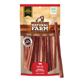 Natural Farm Odor-Free Bully Sticks 12-inch pack for dogs promoting dental care