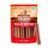 Natural Farm Odor Free Bully Sticks pack-front image showing long-lasting chew rewards for dogs