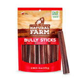 Natural Farm odor-free bully sticks packaging by weight for accurate portions and easy shopping