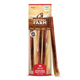Natural Farm Odor Free Jumbo Bully Sticks 12in pack-shot highlighting long-lasting chew