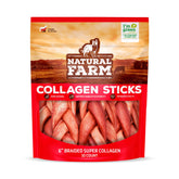 Natural Farm Odor-Free Super Braided Collagen Chews pack front shows longer chew time.