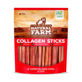 Natural Farm Odor-Free Super Collagen Dog Chews 6-inch pack for long-lasting chewing