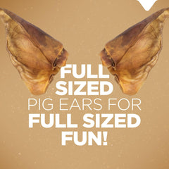 Natural Farm Pig Ears air-dried process preserves texture and nutrients for chewing.