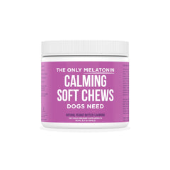 Natural Rapport dog calming chews bottle pour for easy dosing and calm moments.