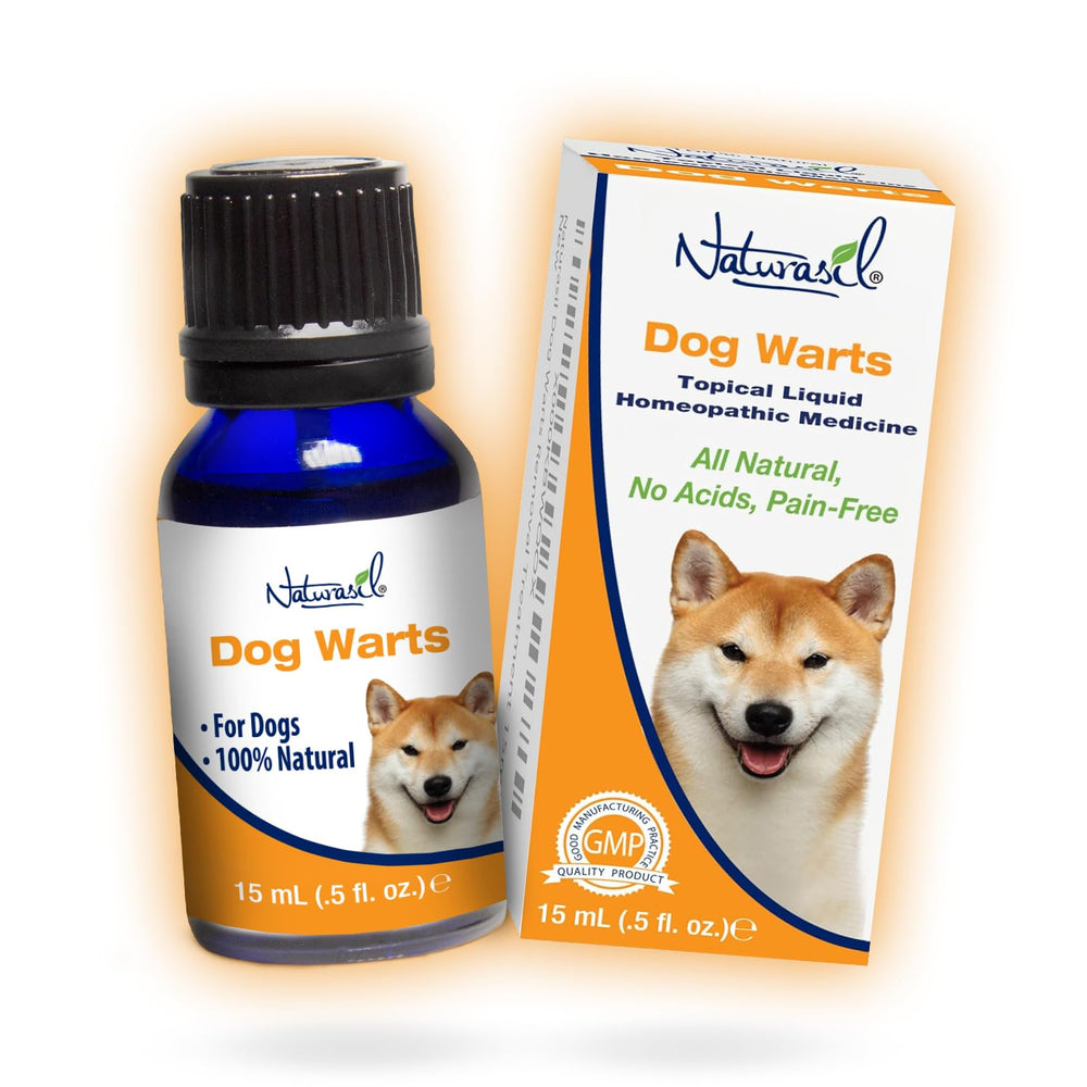 Naturasil dog-warts remover bottle showing at-home wart treatment option.