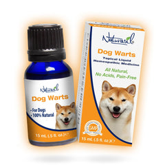 Naturasil dog-warts remover bottle showing at-home wart treatment option.
