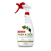 Nature-Cide Flea & Tick spray bottle close-up for convenient on-pet application.