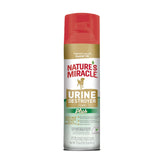 Nature's Miracle Urine Destroyer Plus foam bottle closeup for strong dog urine stains