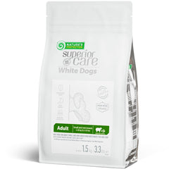 Nature's Protection small-breed kibble close-up shows crunchy texture for easier chewing.
