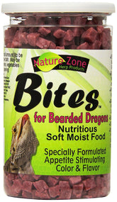 Nature Zone Bearded Dragon Bites package front showing convenient 9-ounce bag for quick meals