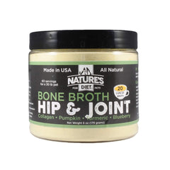 Nature's Diet Pet Original Bone Broth Powder bottle promotes hip and joint support
