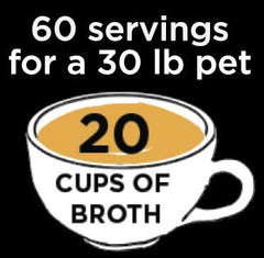 Nature's Diet Pet Original Bone Broth Powder dog-bowl highlights protein-forward meal enrichment